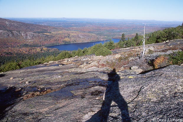 Self-portrait, Cadillac Mountain, Acadia National Park [boston and beyond - 13 - 21 October 2000 - by David J. L'Hoste]