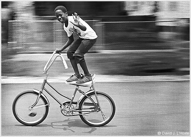 Boy on Bike, 1976 - by David J. L'Hoste