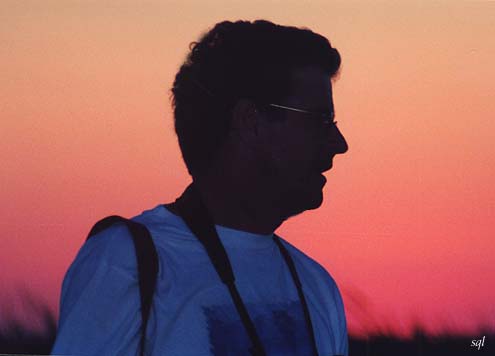 David at Sunset on Grand Isle - September 2000 - by Susan Q. L'Hoste