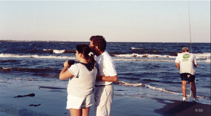 Julia and David observing Reddish Egrets on Elmer's Island