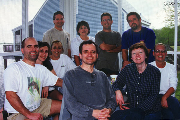 Robbie's shot of group at Bayou Segnette in March 2000