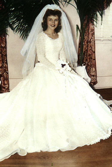 Mom in her wedding dress