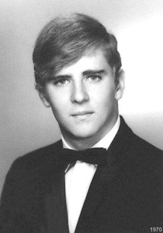 David as Senior at DeLaSalle High School (photo didn't make yearbook - hair too long!)