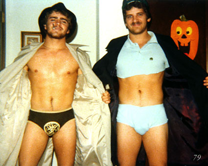 Chris and Randy as Halloween Flashers - 1979