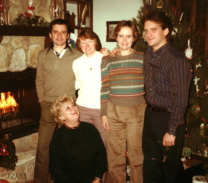 Robbie, Susan, Tina, Randy and Nanu - Christmas 1983