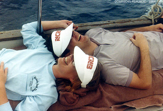 David and Denise sailing in Dominican Republic - 1984