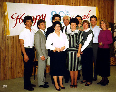 Family at Mere Mere's 86th - 1984