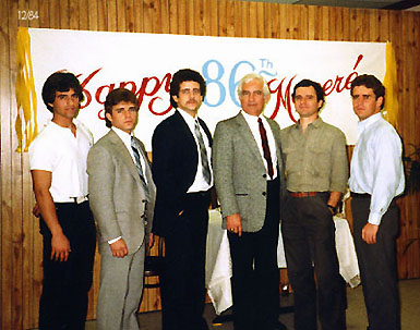 Men at Mere Mere's 86th - 1984