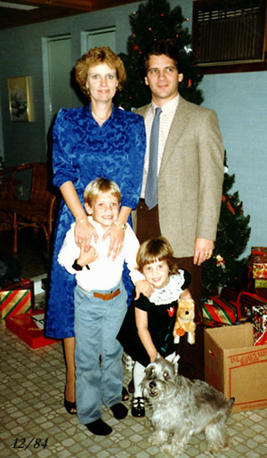 Tina, Randy, Scott and Robin - Christmas 1984