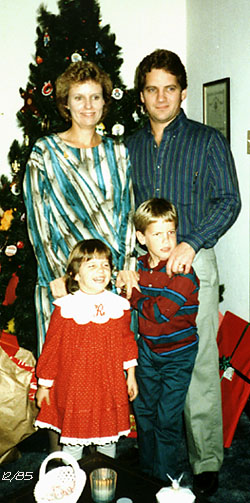 Tina, Randy, Robin and Scott - Christmas 1985