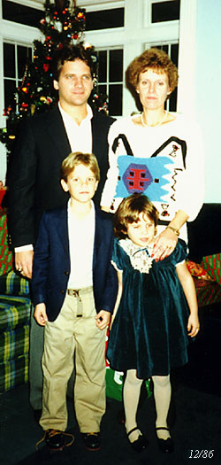 Randy, Tina, Scott and Robin - Christmas 1986